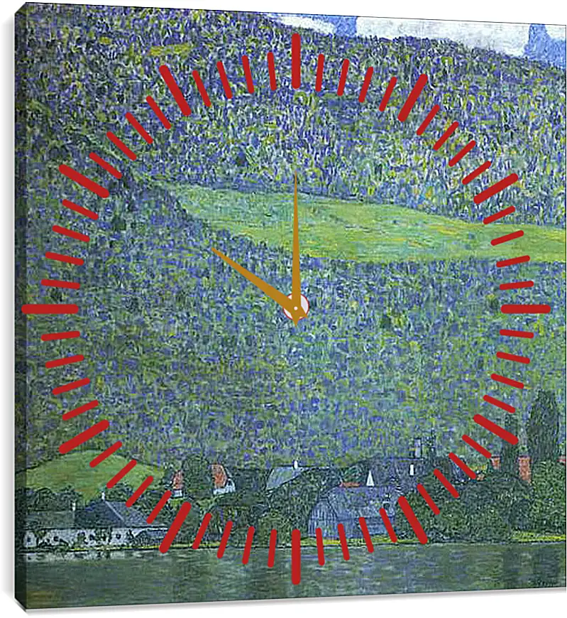 Часы картина - Unterbach am Attersee. Густав Климт