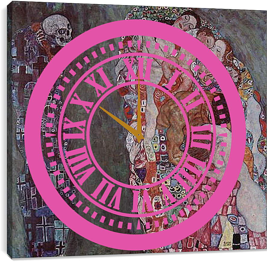 Часы картина - Tod und Leben. Густав Климт
