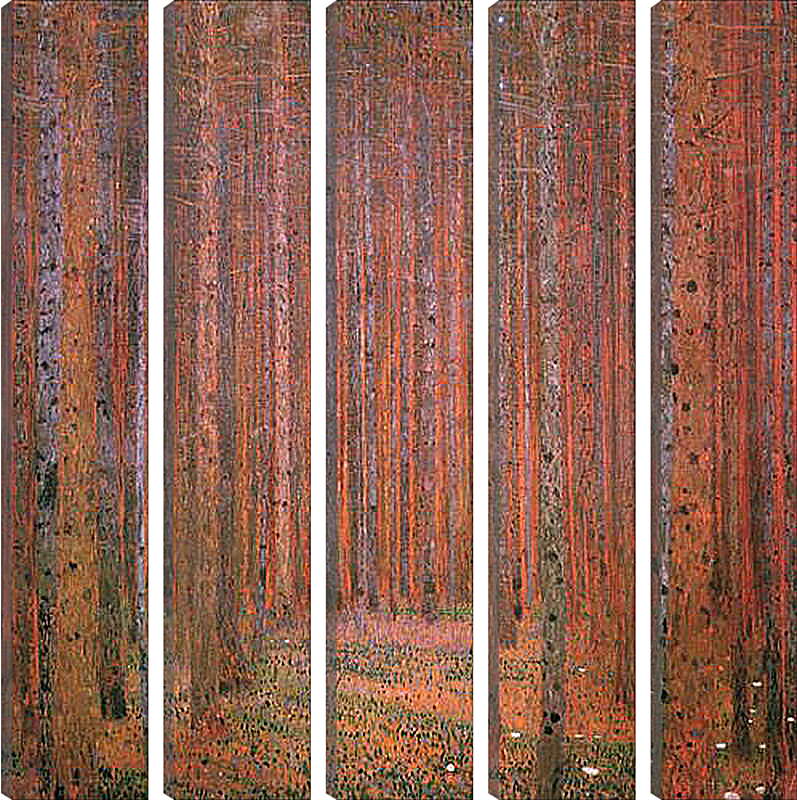 Модульная картина - Сосновый лес. Tannenwald I. Густав Климт