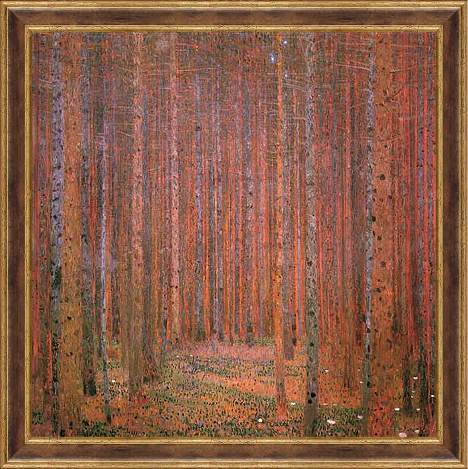 Картина в раме - Сосновый лес. Tannenwald I. Густав Климт