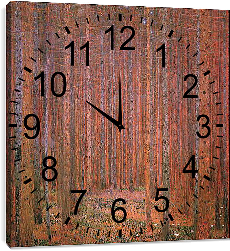 Часы картина - Tannenwald I. Густав Климт
