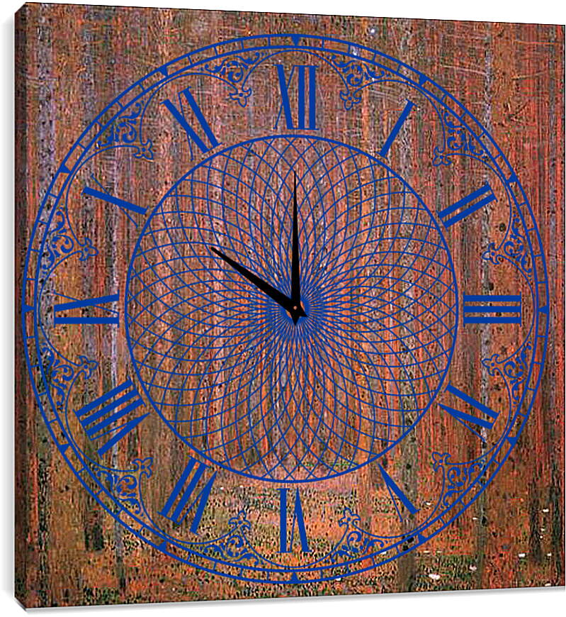 Часы картина - Tannenwald I. Густав Климт
