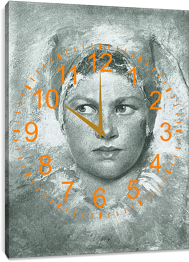Часы картина - Studienkopf einer Hannakin. Густав Климт