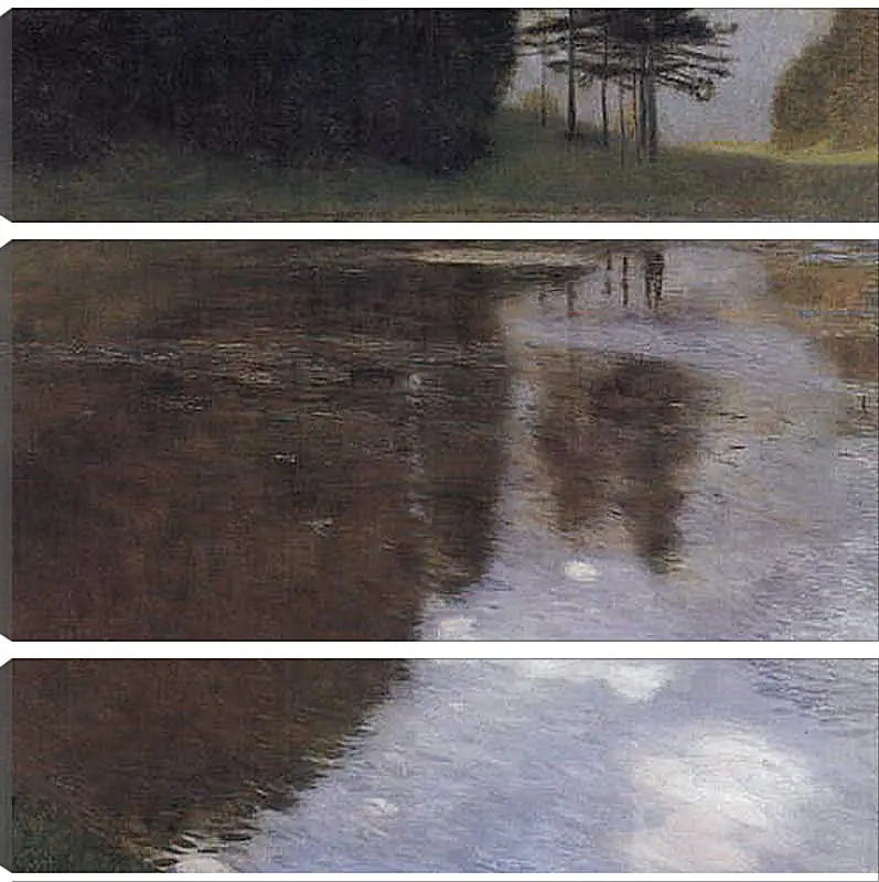 Модульная картина - Stiller Weiher im Schlosspark von Kammer. Густав Климт