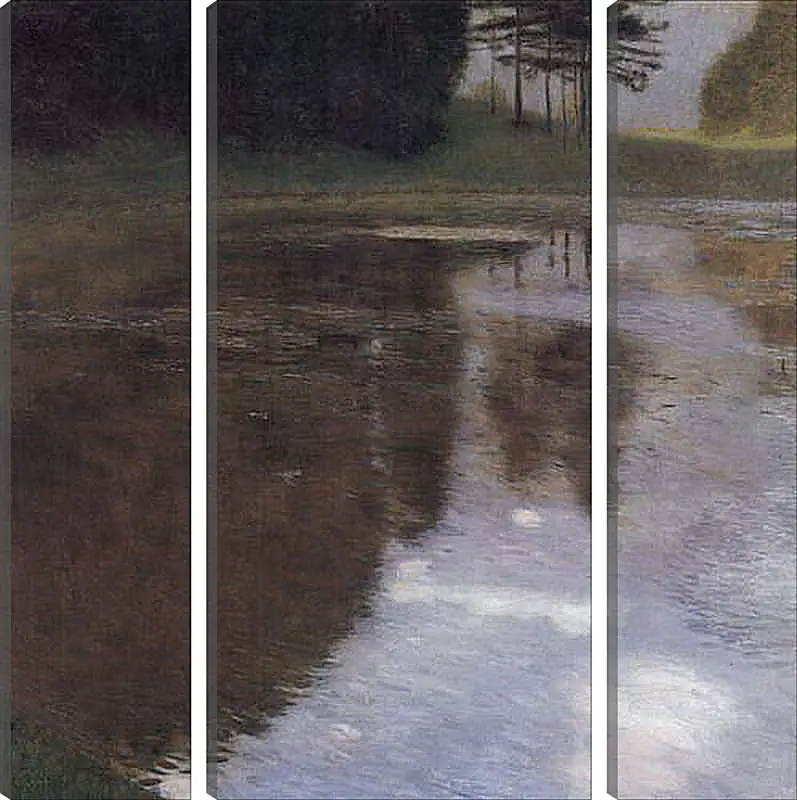 Модульная картина - Stiller Weiher im Schlosspark von Kammer. Густав Климт