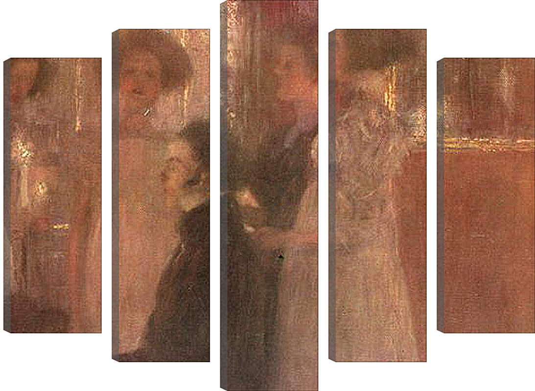 Модульная картина - Schubert am Klavier (Entwurf). Густав Климт
