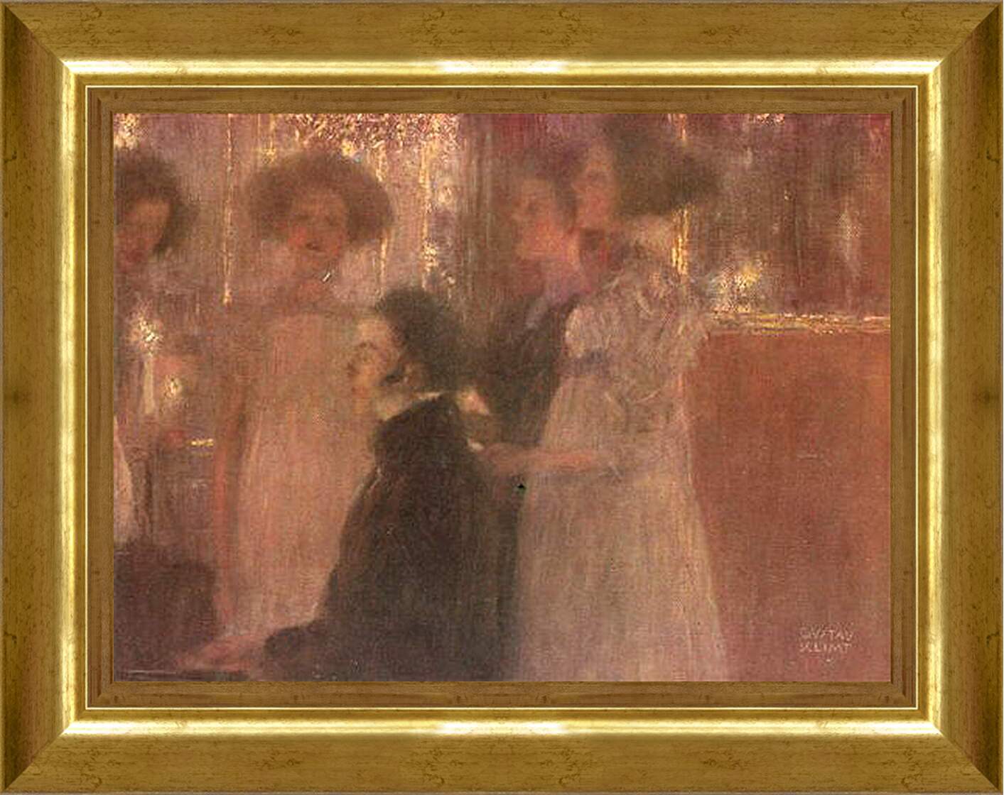 Картина в раме - Schubert am Klavier (Entwurf). Густав Климт
