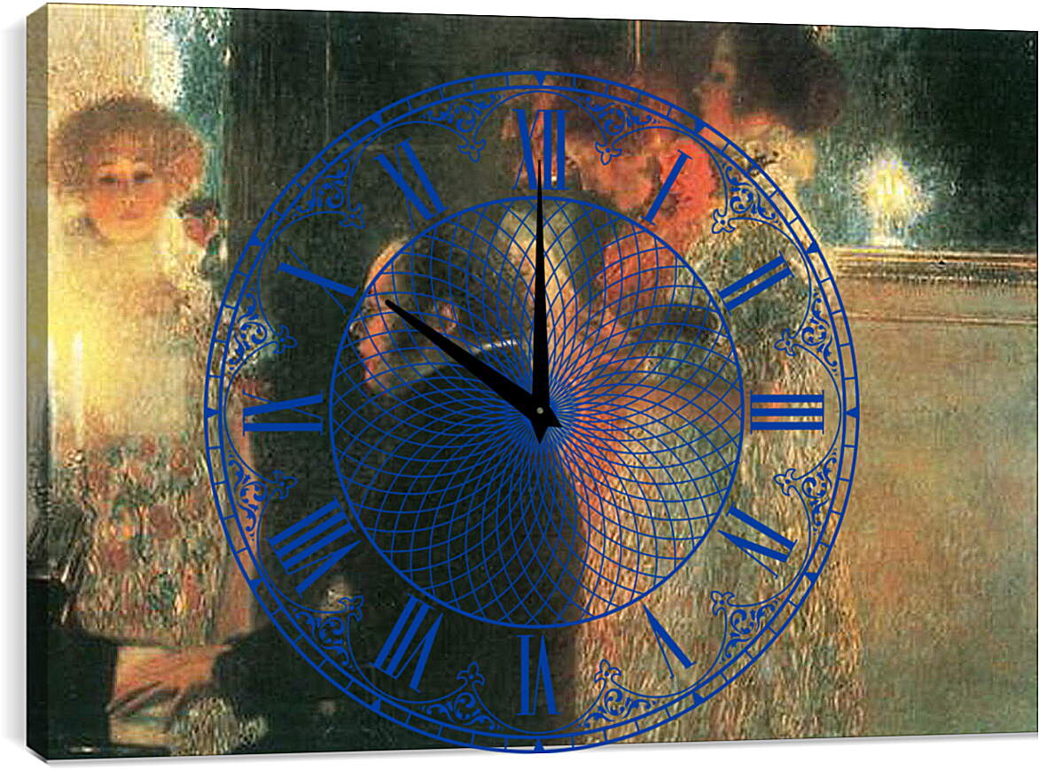 Часы картина - Schubert am Klavier. Густав Климт
