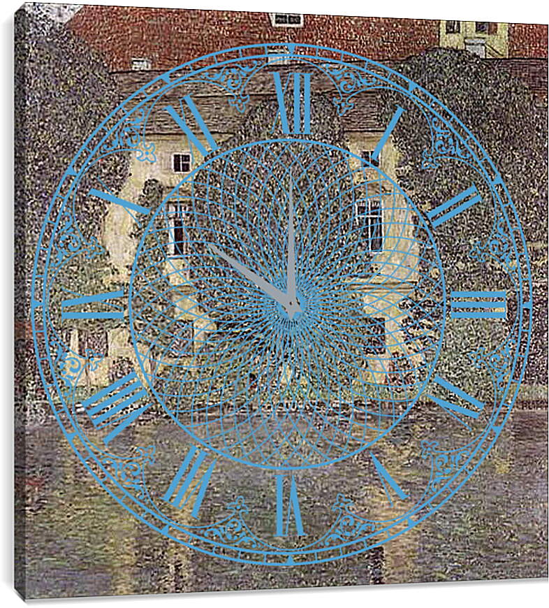 Часы картина - Schloss Kammer am Attersee III. Густав Климт
