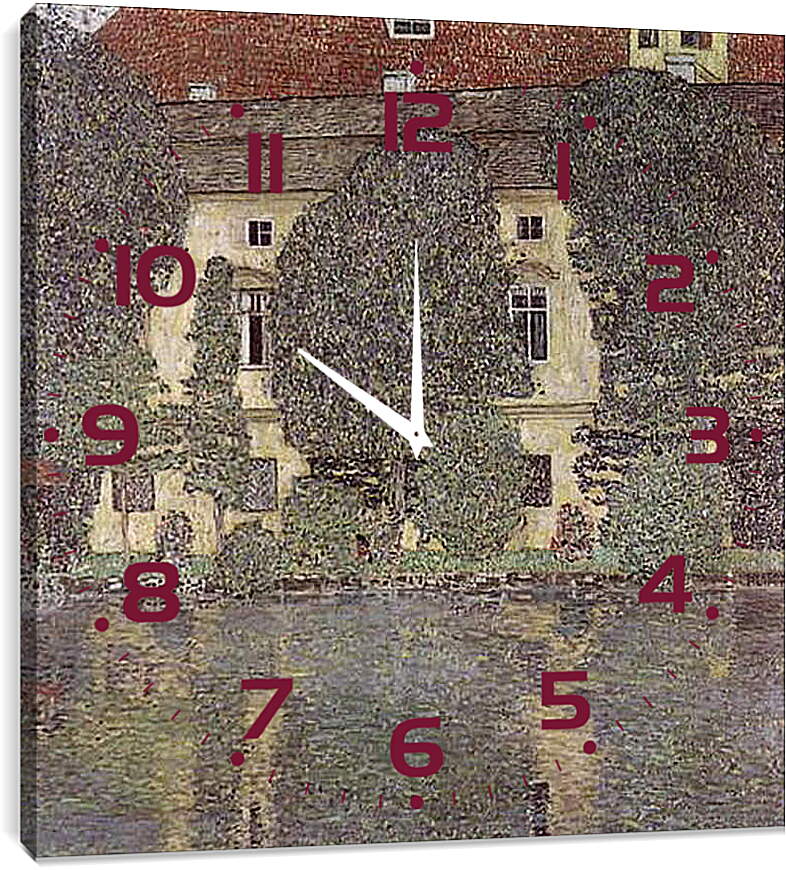 Часы картина - Schloss Kammer am Attersee III. Густав Климт
