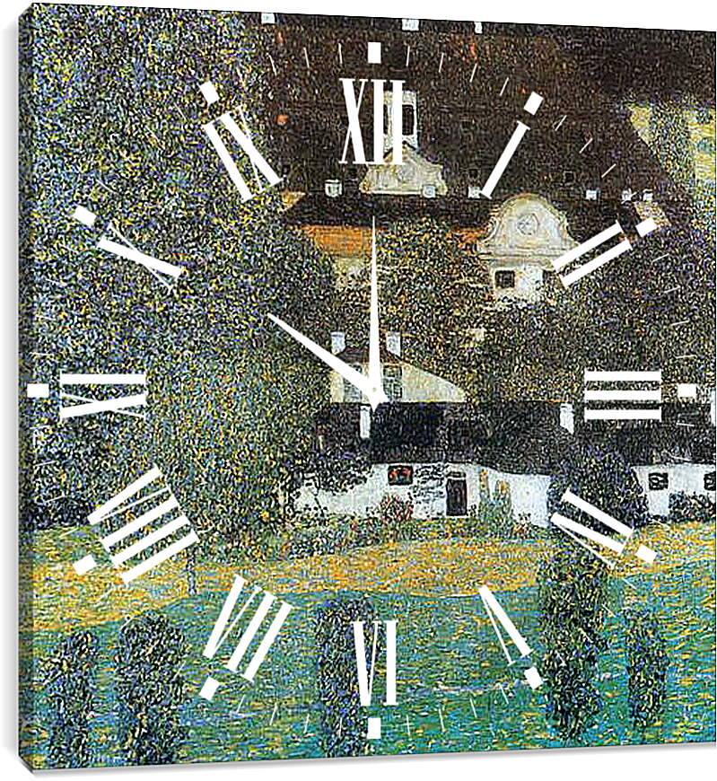 Часы картина - Schloss Kammer am Attersee II. Густав Климт