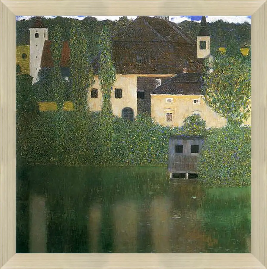 Картина в раме - Schloss Kammer am Attersee I (Wasserschlob). Густав Климт