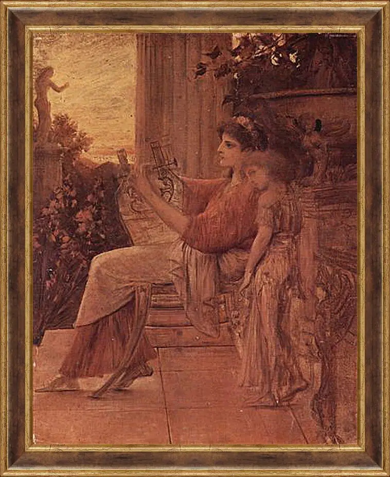 Картина в раме - Sappho. Густав Климт