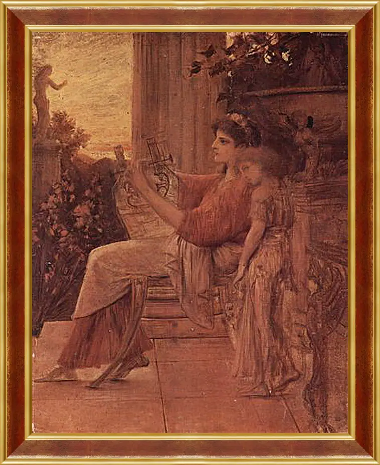 Картина в раме - Sappho. Густав Климт