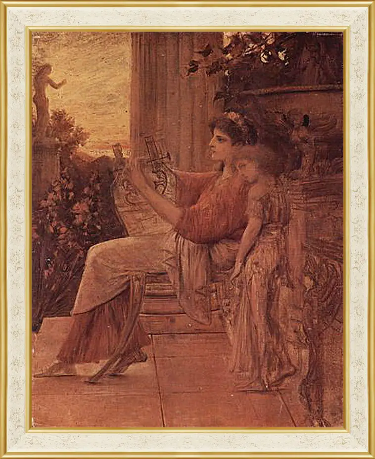 Картина в раме - Sappho. Густав Климт