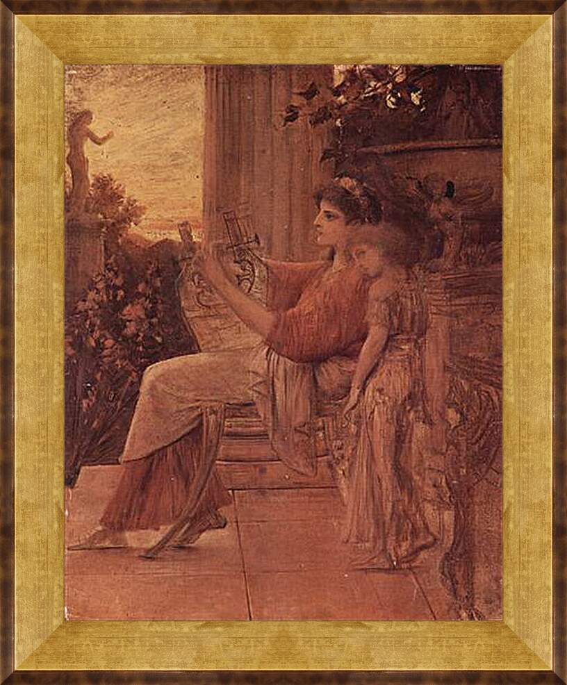 Картина в раме - Sappho. Густав Климт