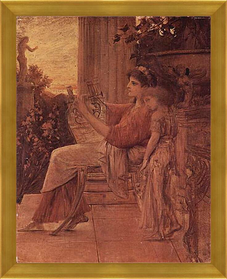 Картина в раме - Sappho. Густав Климт
