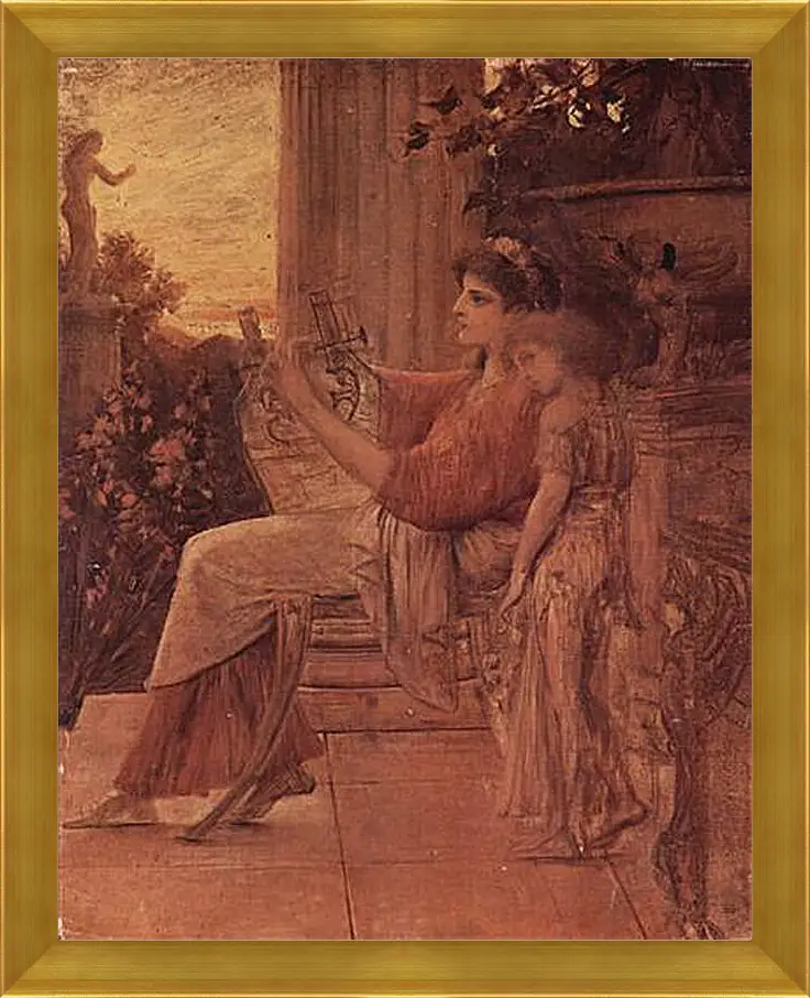 Картина в раме - Sappho. Густав Климт