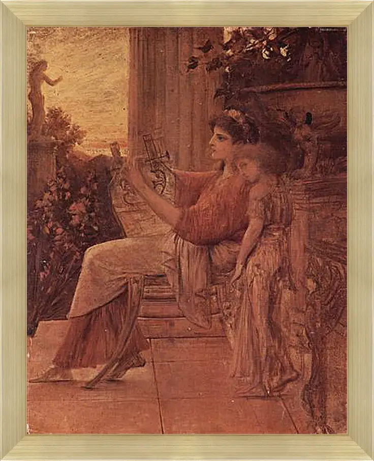 Картина в раме - Sappho. Густав Климт
