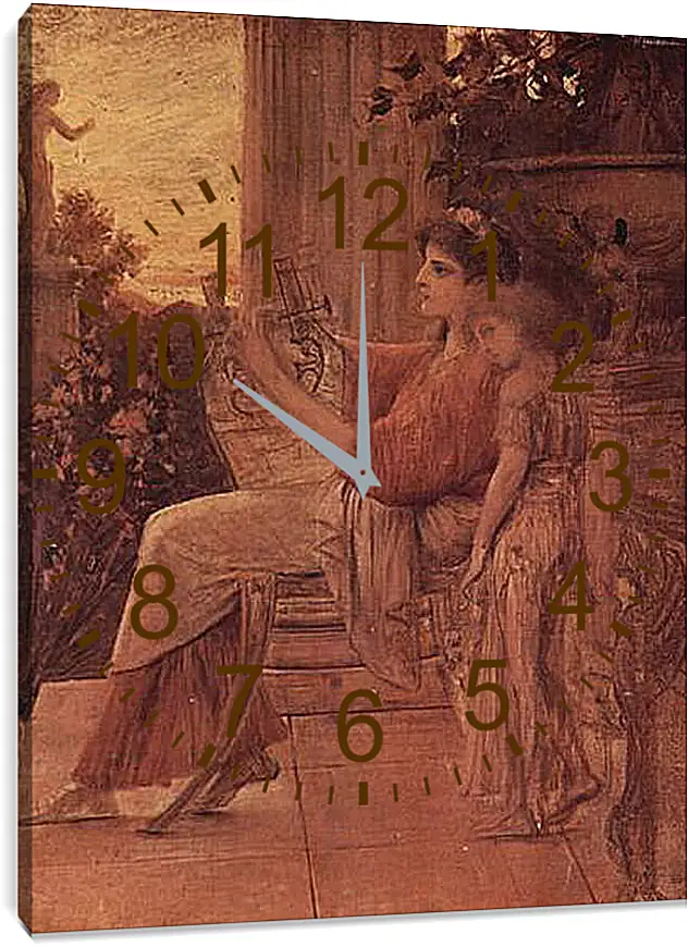 Часы картина - Sappho. Густав Климт