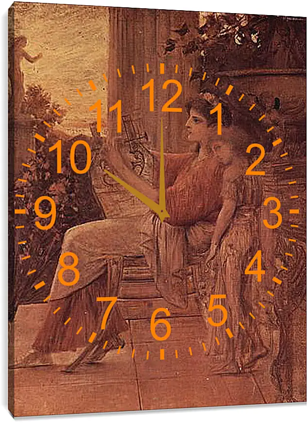Часы картина - Sappho. Густав Климт