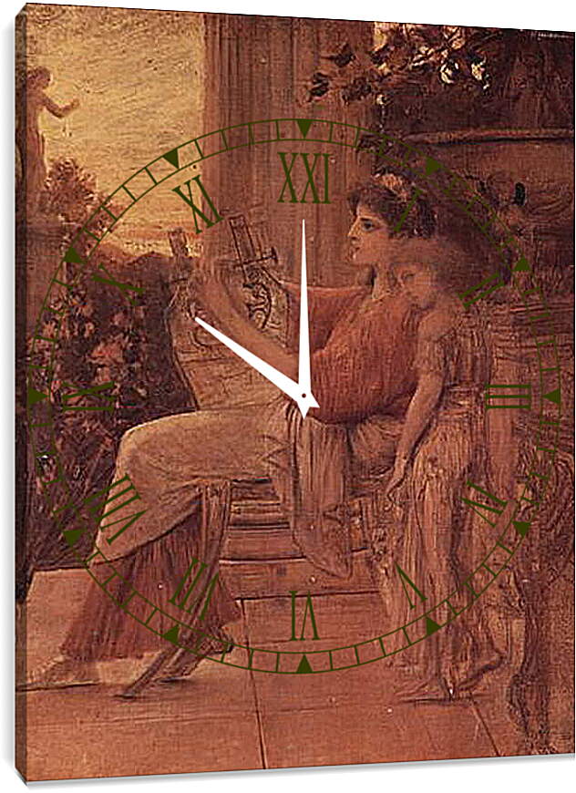 Часы картина - Sappho. Густав Климт