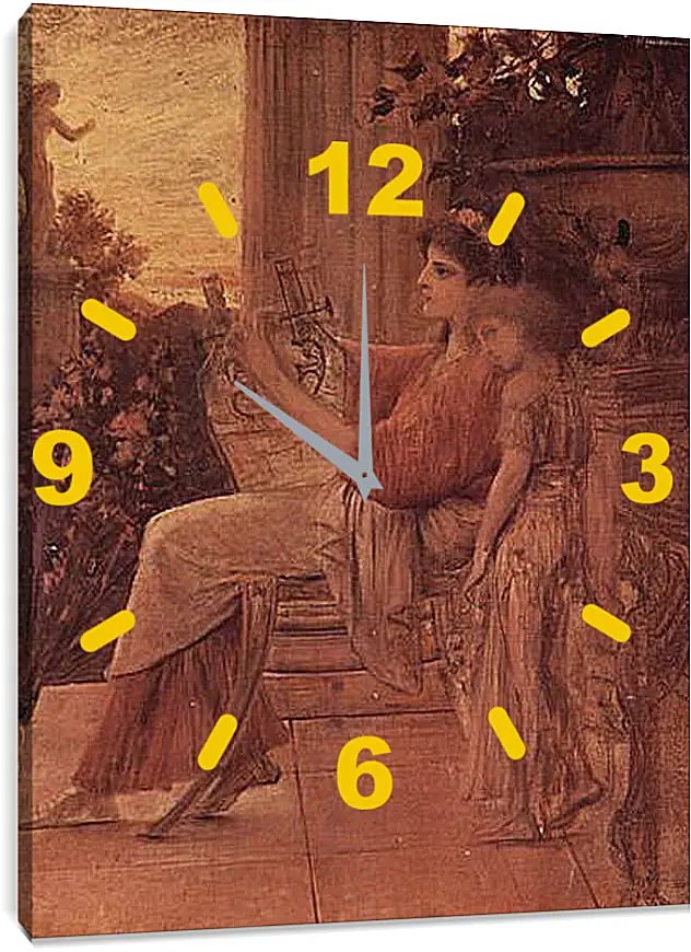 Часы картина - Sappho. Густав Климт