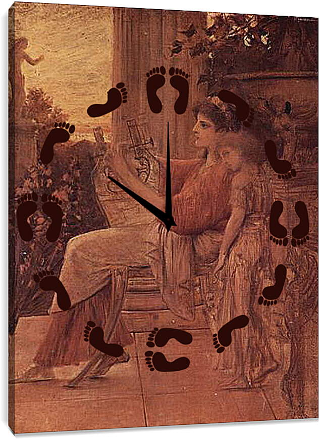 Часы картина - Sappho. Густав Климт
