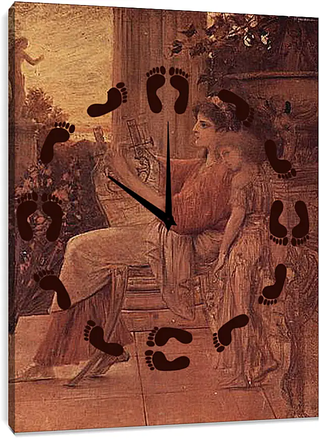 Часы картина - Sappho. Густав Климт