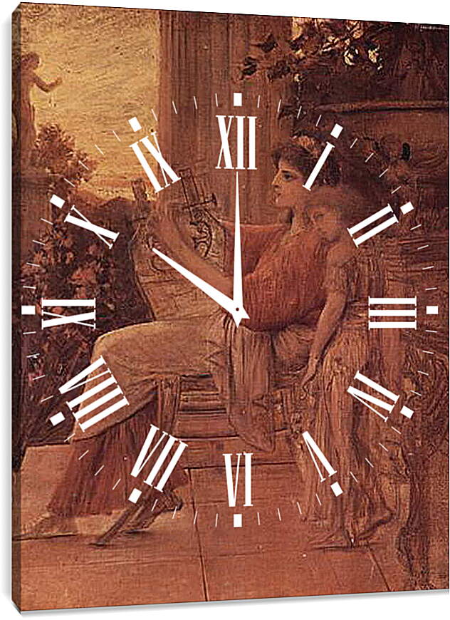Часы картина - Sappho. Густав Климт

