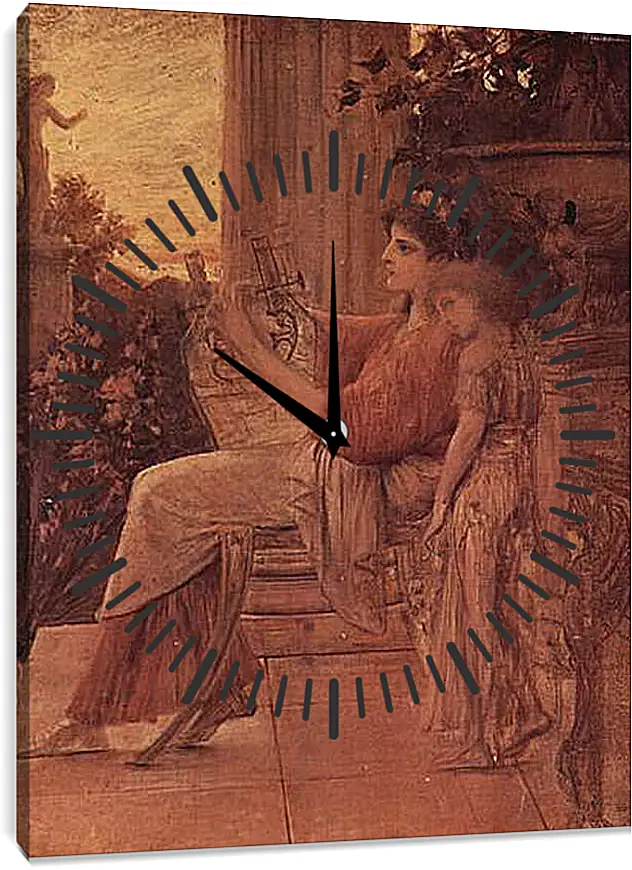 Часы картина - Sappho. Густав Климт