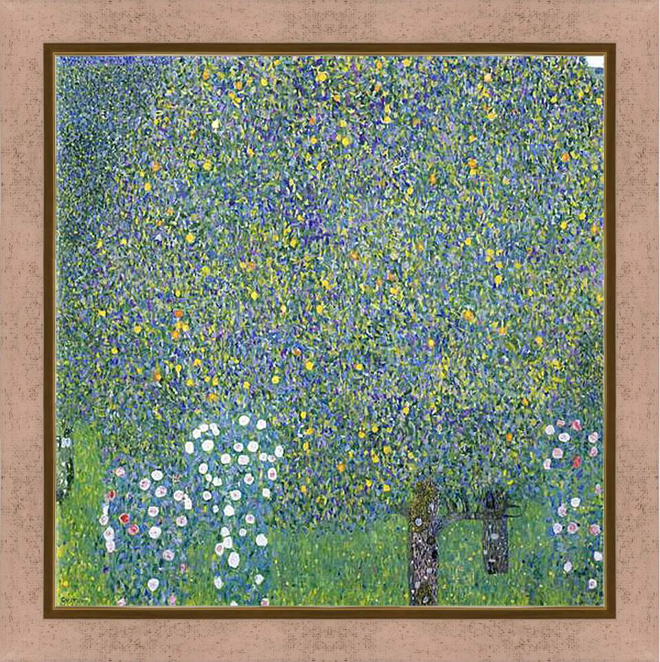 Картина в раме - Rosen unter Baumen. Густав Климт
