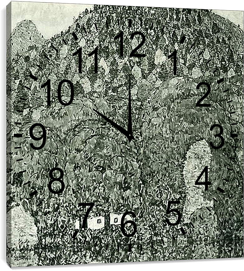 Часы картина - Presshaus am Attersee. Густав Климт