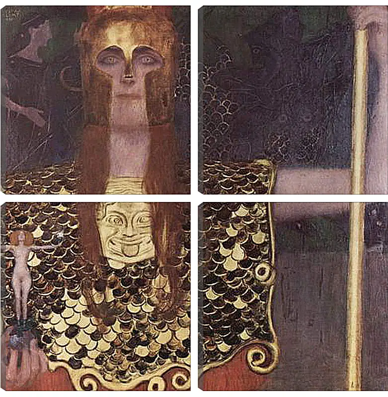 Модульная картина - Pallas Athene. Густав Климт