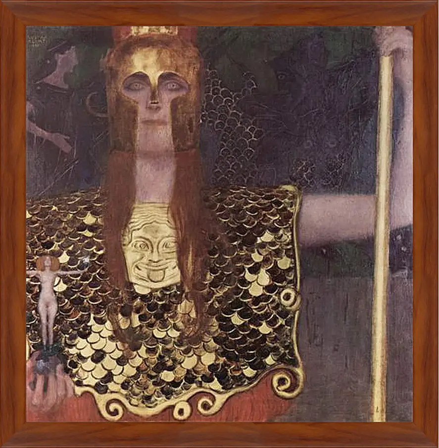 Картина в раме - Pallas Athene. Густав Климт