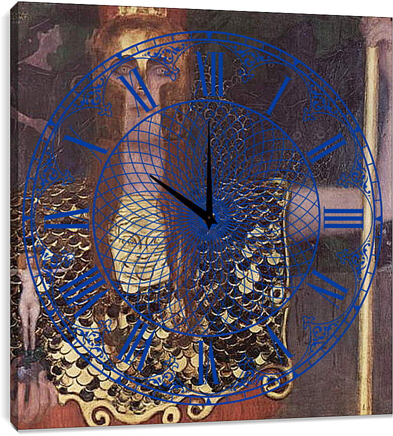 Часы картина - Pallas Athene. Густав Климт