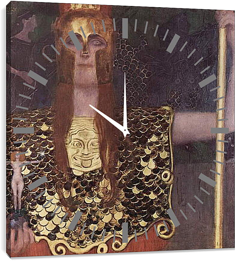 Часы картина - Pallas Athene. Густав Климт
