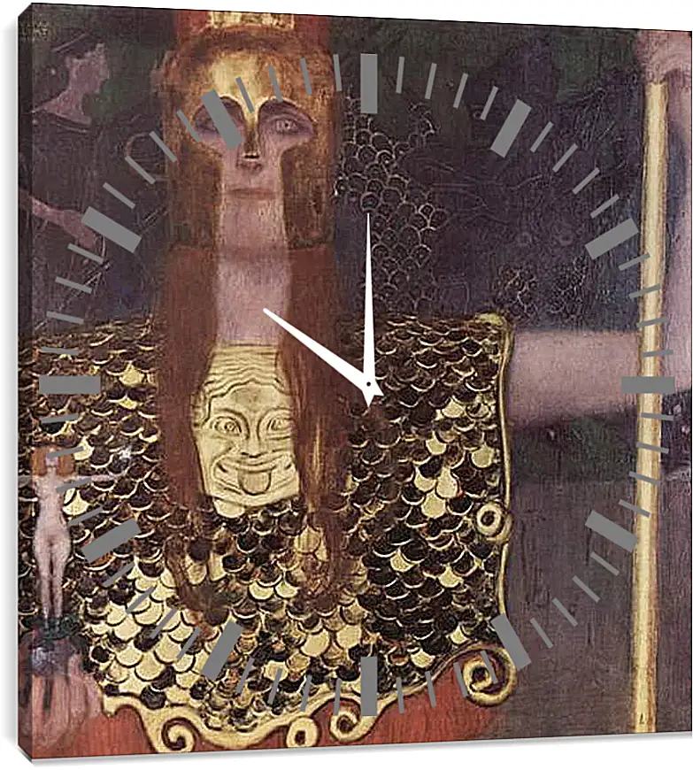 Часы картина - Pallas Athene. Густав Климт