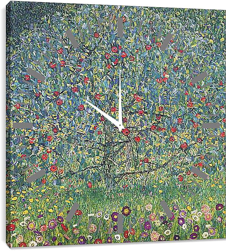 Часы картина - Obstgarten mit Rosen. Густав Климт
