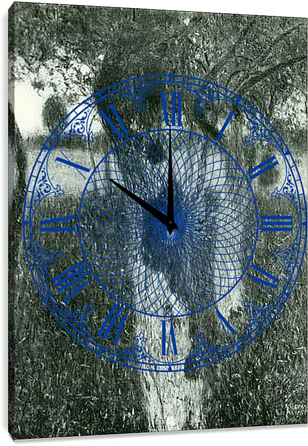 Часы картина - Obstgarten am Abend. Густав Климт
