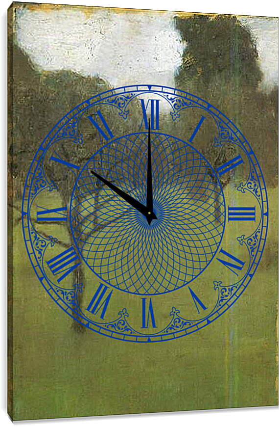 Часы картина - Obstgarten. Густав Климт