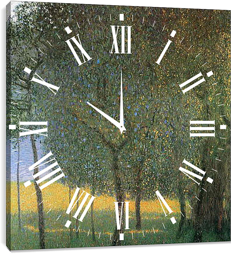 Часы картина - Obstbaume. Густав Климт