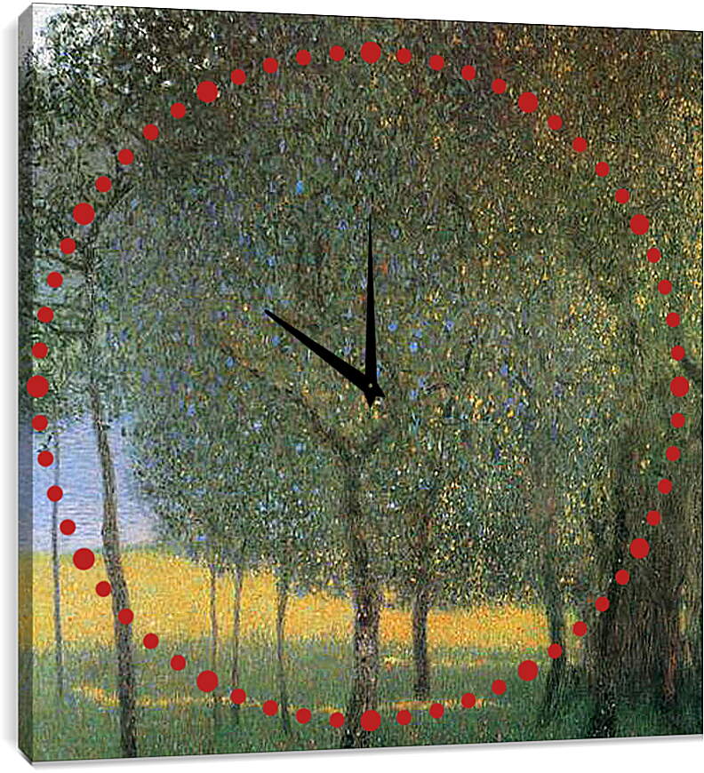 Часы картина - Obstbaume. Густав Климт
