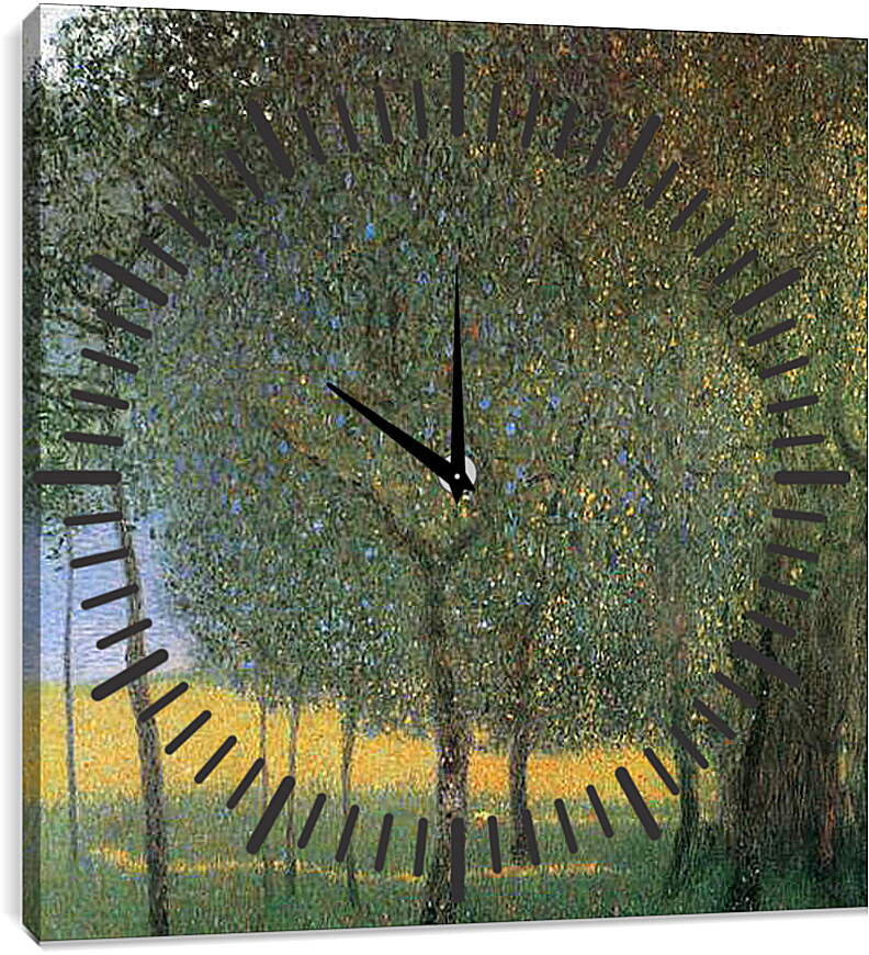 Часы картина - Obstbaume. Густав Климт
