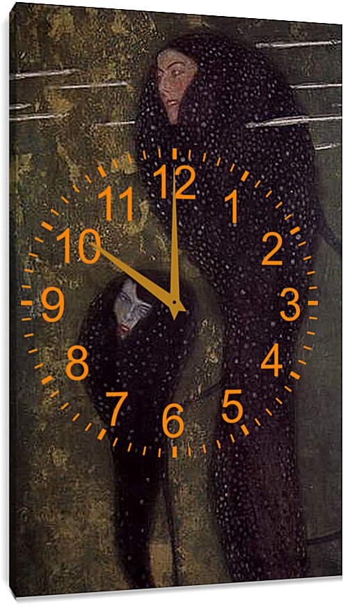 Часы картина - Nixen (Silberfische). Густав Климт
