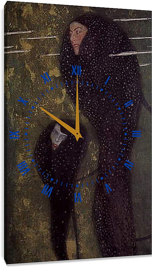 Часы картина - Nixen (Silberfische). Густав Климт

