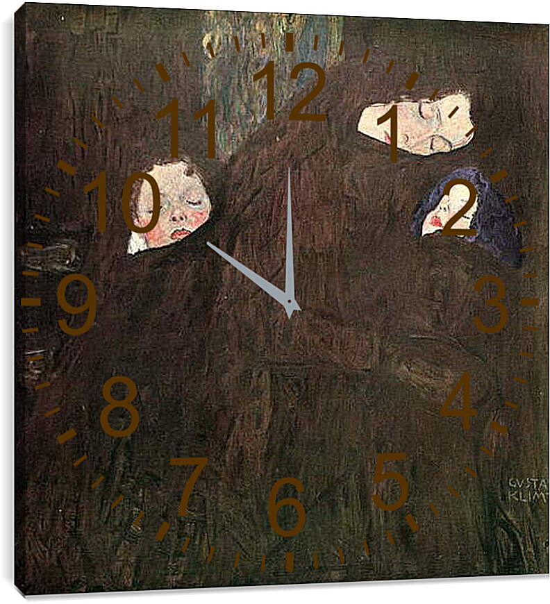 Часы картина - Mutter mit Kindern. Густав Климт