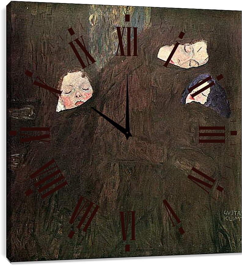 Часы картина - Mutter mit Kindern. Густав Климт