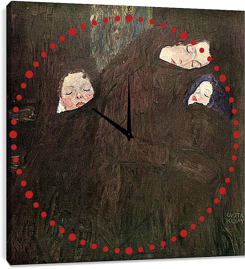 Часы картина - Mutter mit Kindern. Густав Климт
