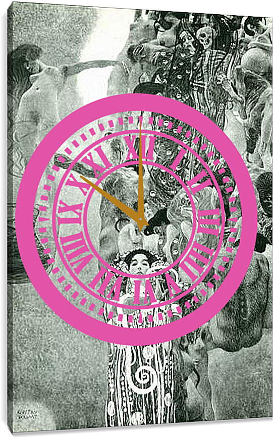 Часы картина - Medizin (Endzustand). Густав Климт

